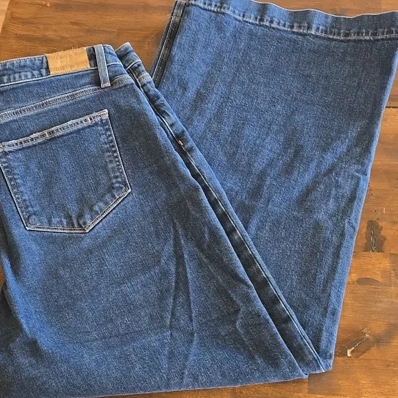 Paige Wide Leg Harper Jeans Womens Size 32 Dark Wash - Picture 5 of 12